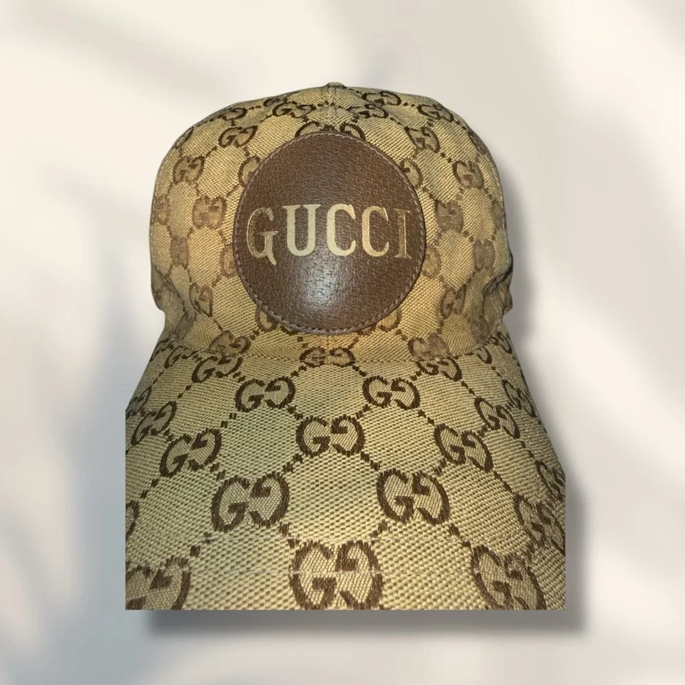 Gucci GG Monogram Canvas Baseball Cap w/ Leather Logo Patch - Picture 3 of 9